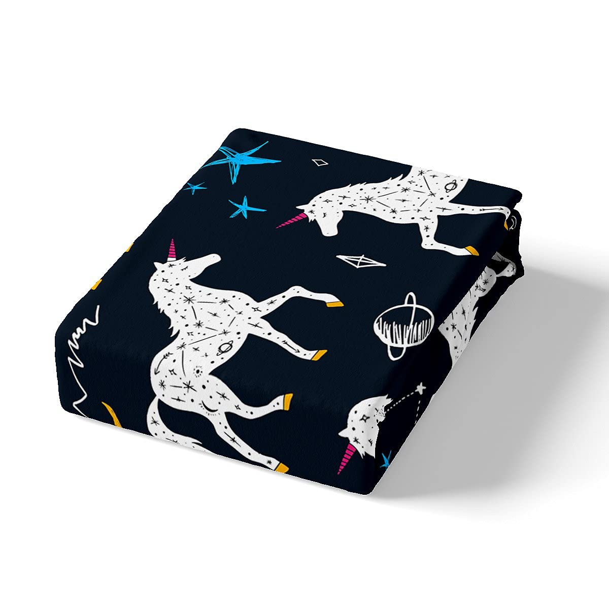 Juego de sábanas de Unicornio para niños y niñas y niños, Juego de sábanas de Universo Galaxia, Suave, fantasía, Unicornio, decoración, Funda de Cama tamaño King