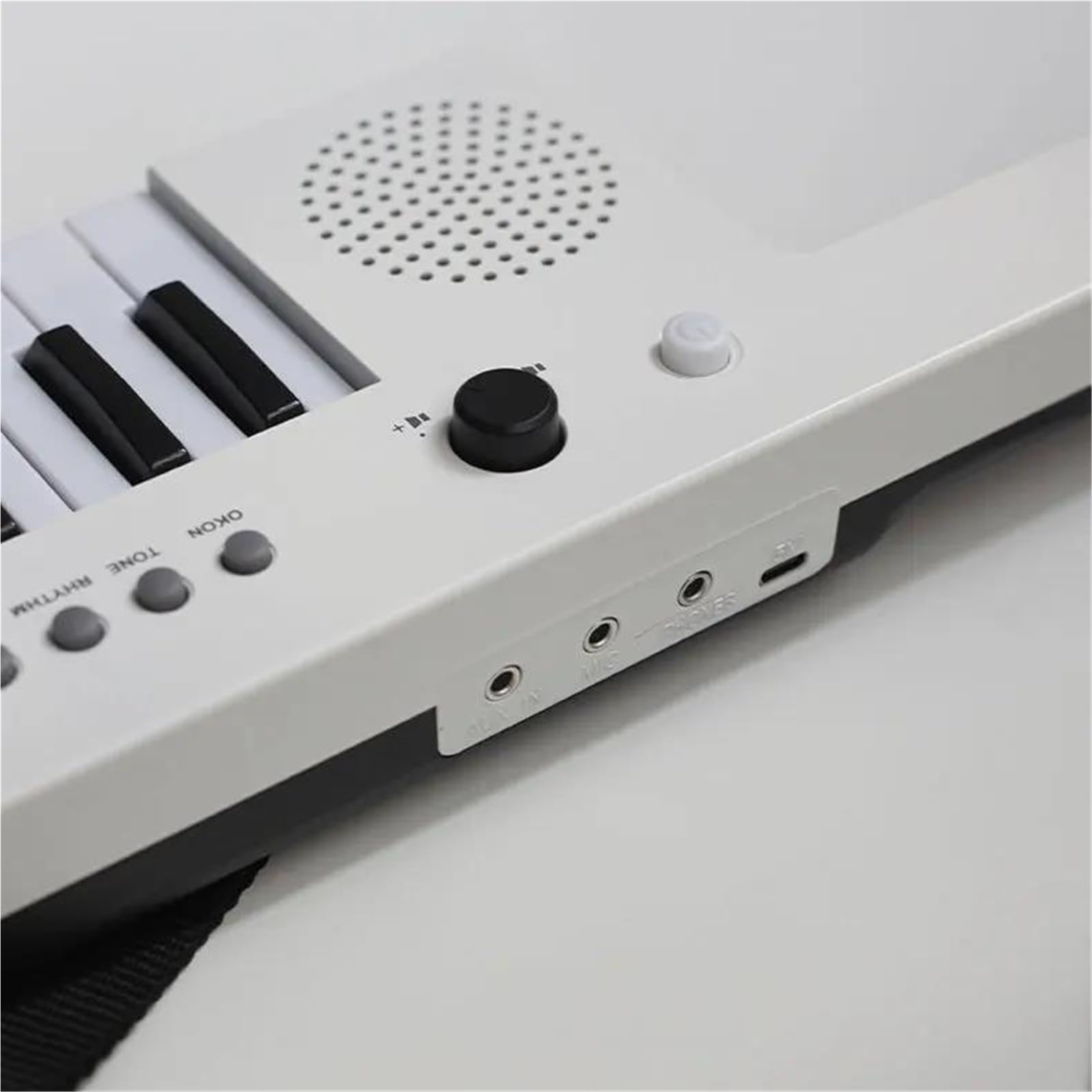 Tastiera Digitale Per Principianti Mini Tastiera Per Organo Elettronico Per Chitarra Ricaricabile A 37 Tasti Con Tracolla E Microfono(Red)