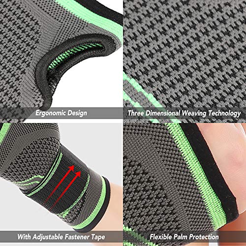 Apoio de pulso, Andoer Suporte de pulso manga de meio dedo faixa de pulso pulso suporte palma cinta