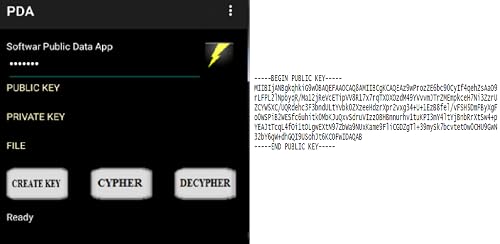 Softwar PDA - 4096 bit RSA file utility