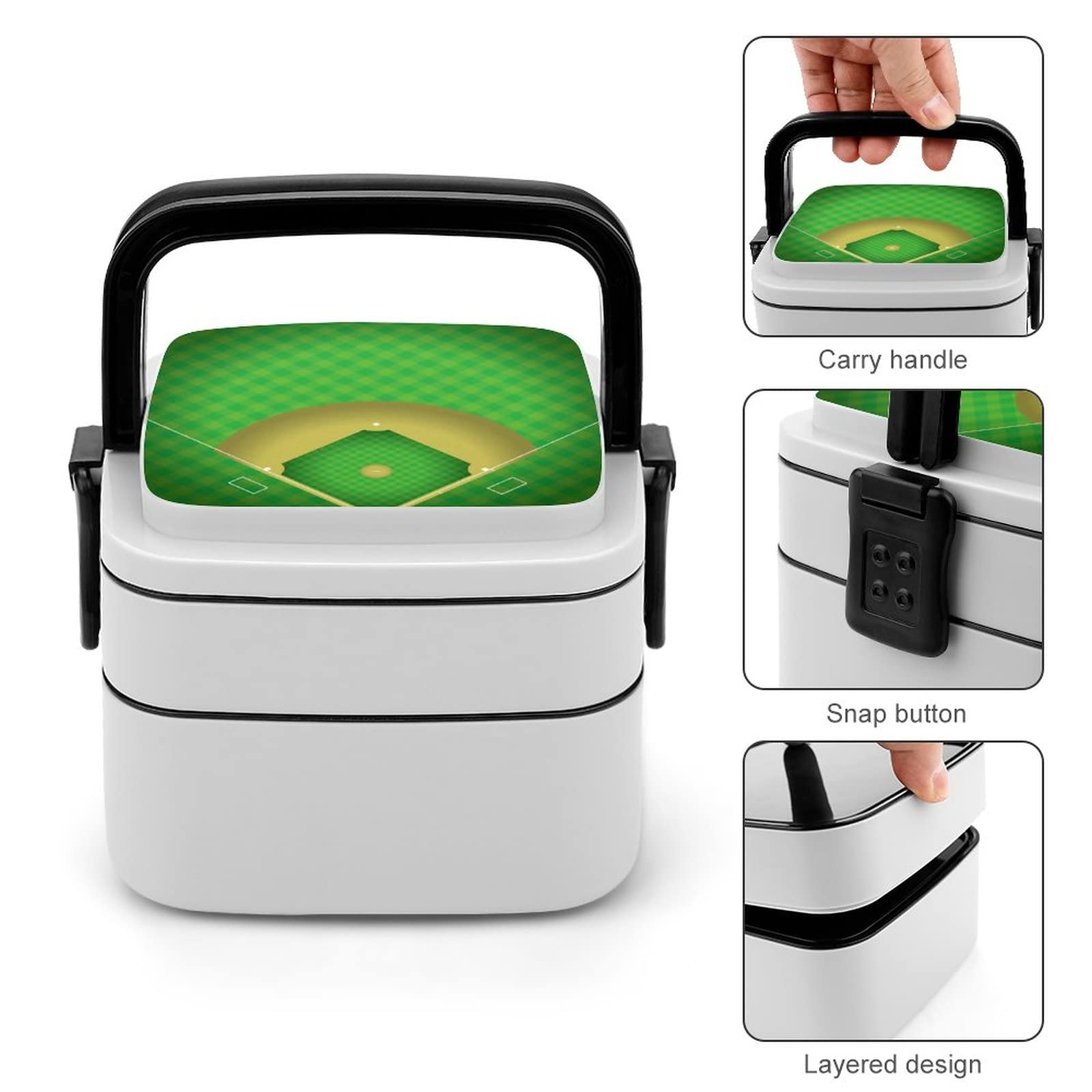 Amazon | 野球場 弁当箱 大容量 1000ml 二段 お弁当箱 おべんとう箱