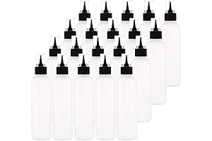 Kingrol 4oz Easy Squeeze Bottles Applicator with Blue Tips