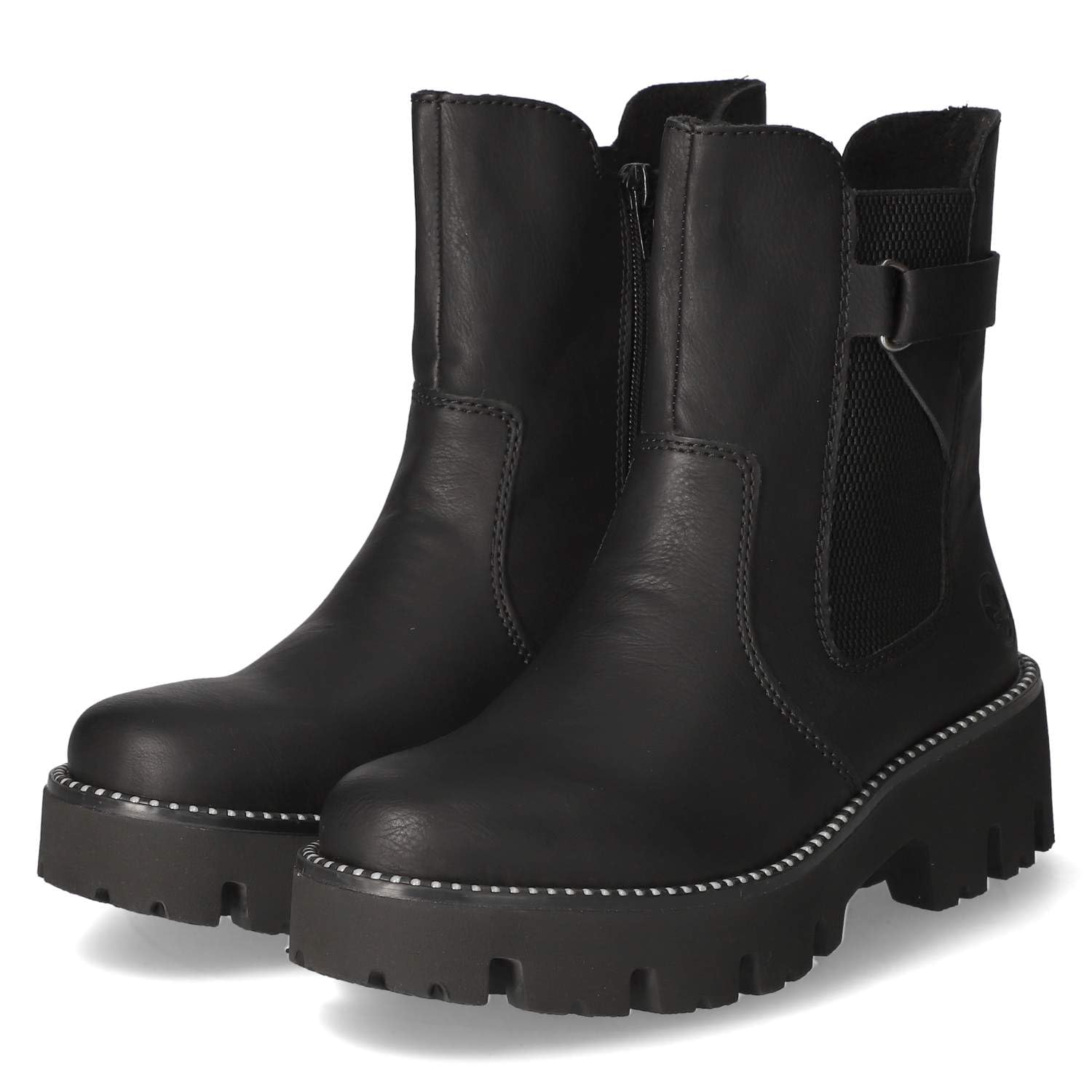 Rieker Women's Slip On Boots in Black, Black 00, 5 UK