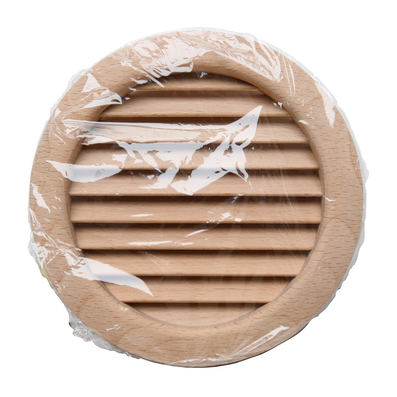 La Ventilazione LGRS125F Griglia di Ventilazione tonda in legno faggio, da incasso. Diametro 140 mm