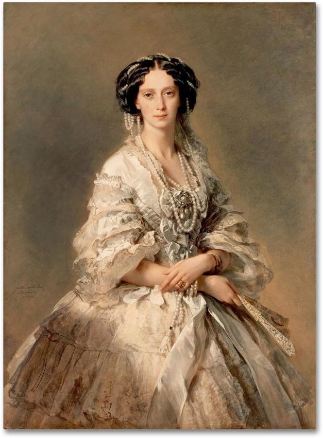 Portrait Of Empress Maria Alexandrovna by Winterhalter, 18x24-Inch Canvas Wall Art