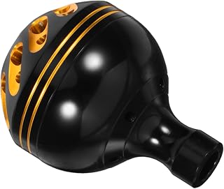 Mango para Carrete de Pesca de Aluminio Ergonómico con Pomo Esférico y Resistente Reemplazo Compatible para Carretes Giratorios Color Negro