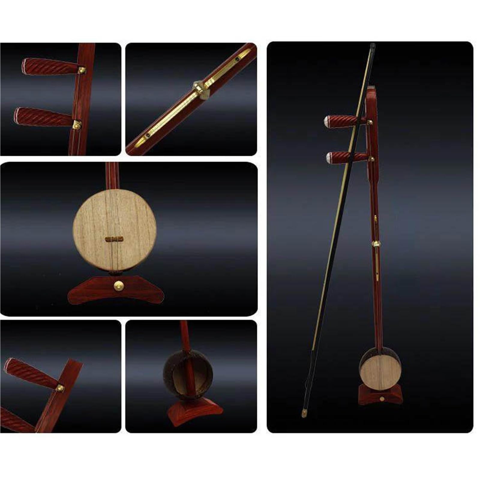 Dorosłych Erhu 2-strunowy Palisander Erhu Tradycyjny Banhu