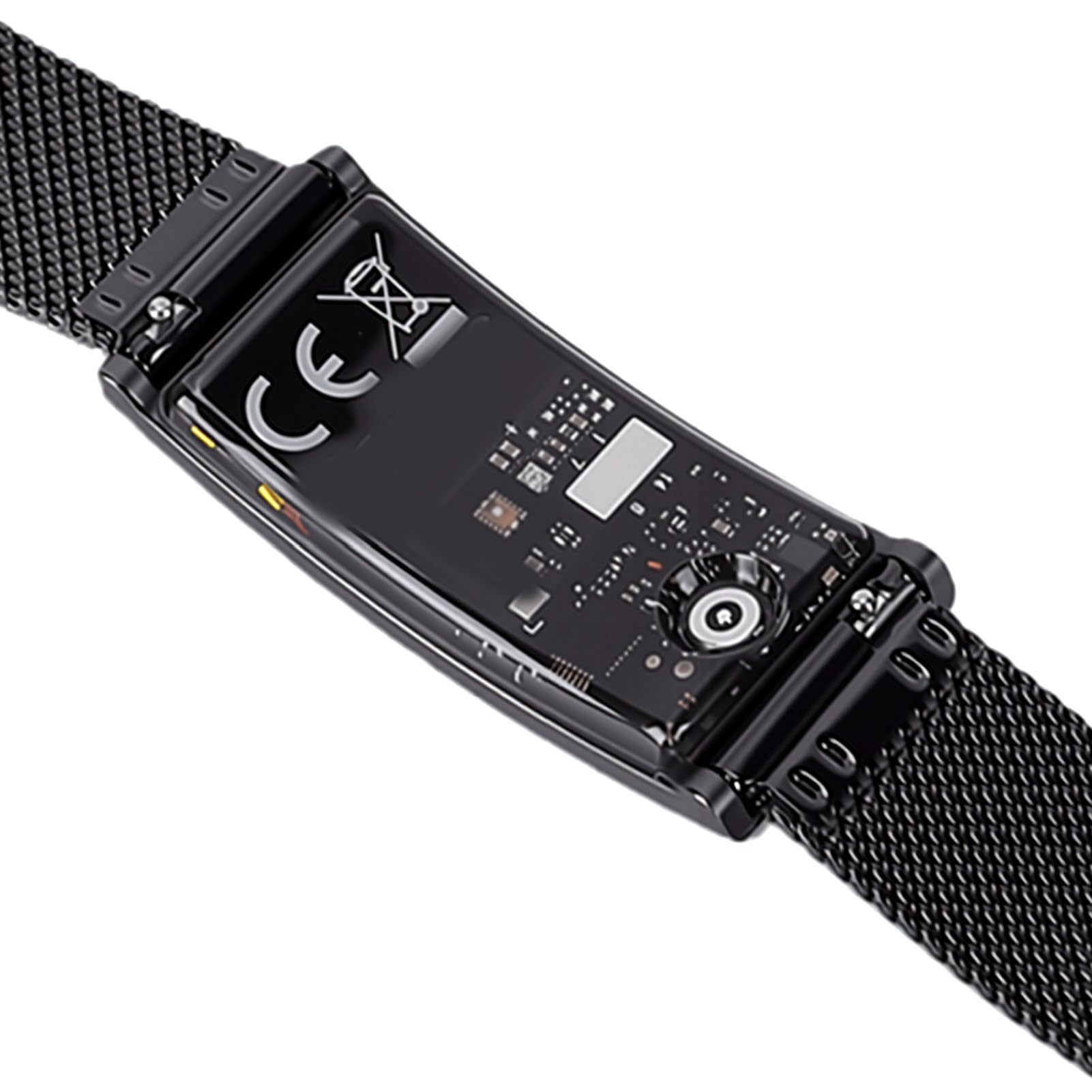 XUMIUZIY Bracciale Smart con Monitoraggio del Sonno, Cinturino in Acciaio | Bluetooth 5.3 per Fitness Tracker, Conteggio Passi, Fotocamera Remota, Batteria 7 Giorni per Uso Quotidiano, modalità Sport