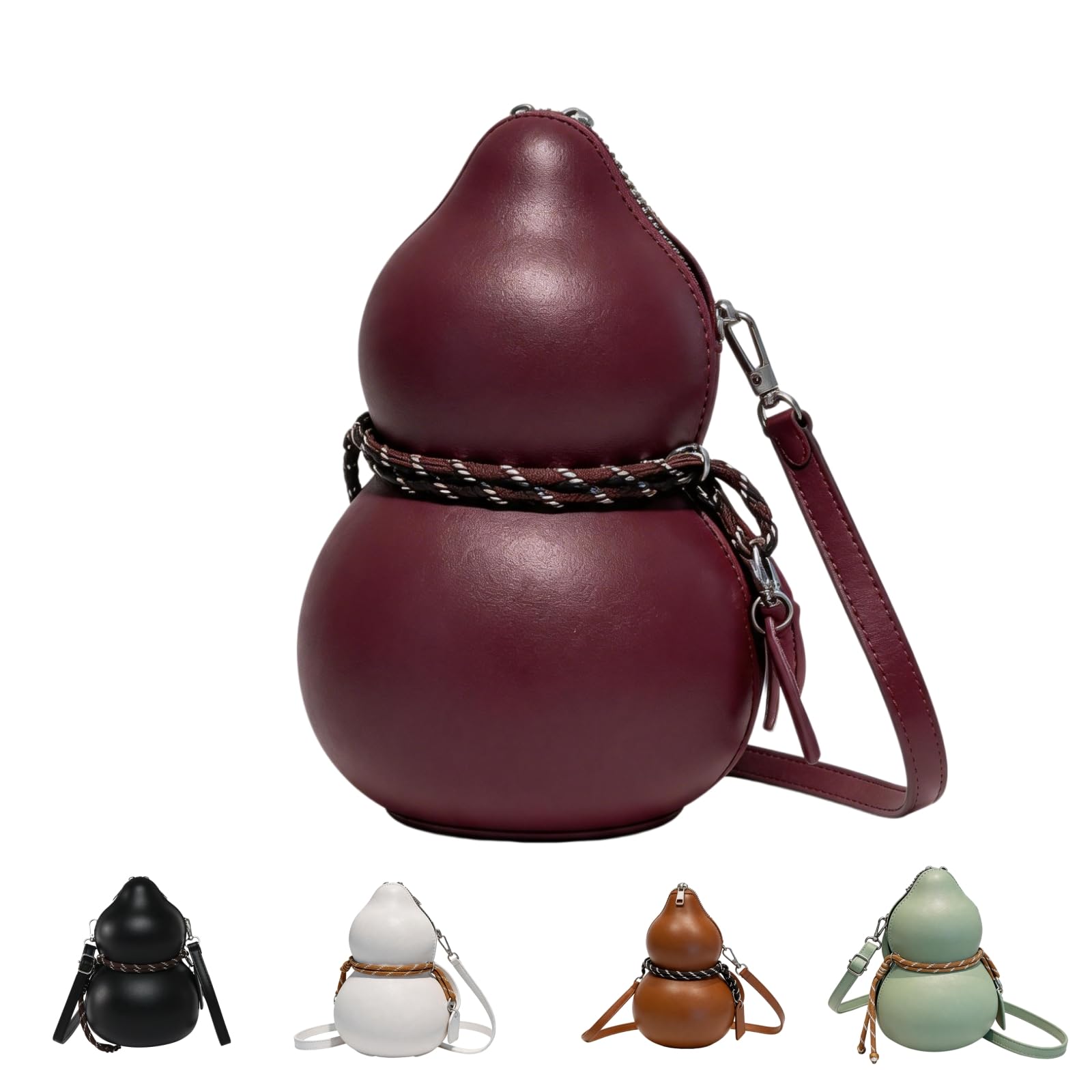 Genérico Crossbody Bag For Women, Calabash Sling Bag With Zipper, Adjustable Strap Novelty Shoulder Purse