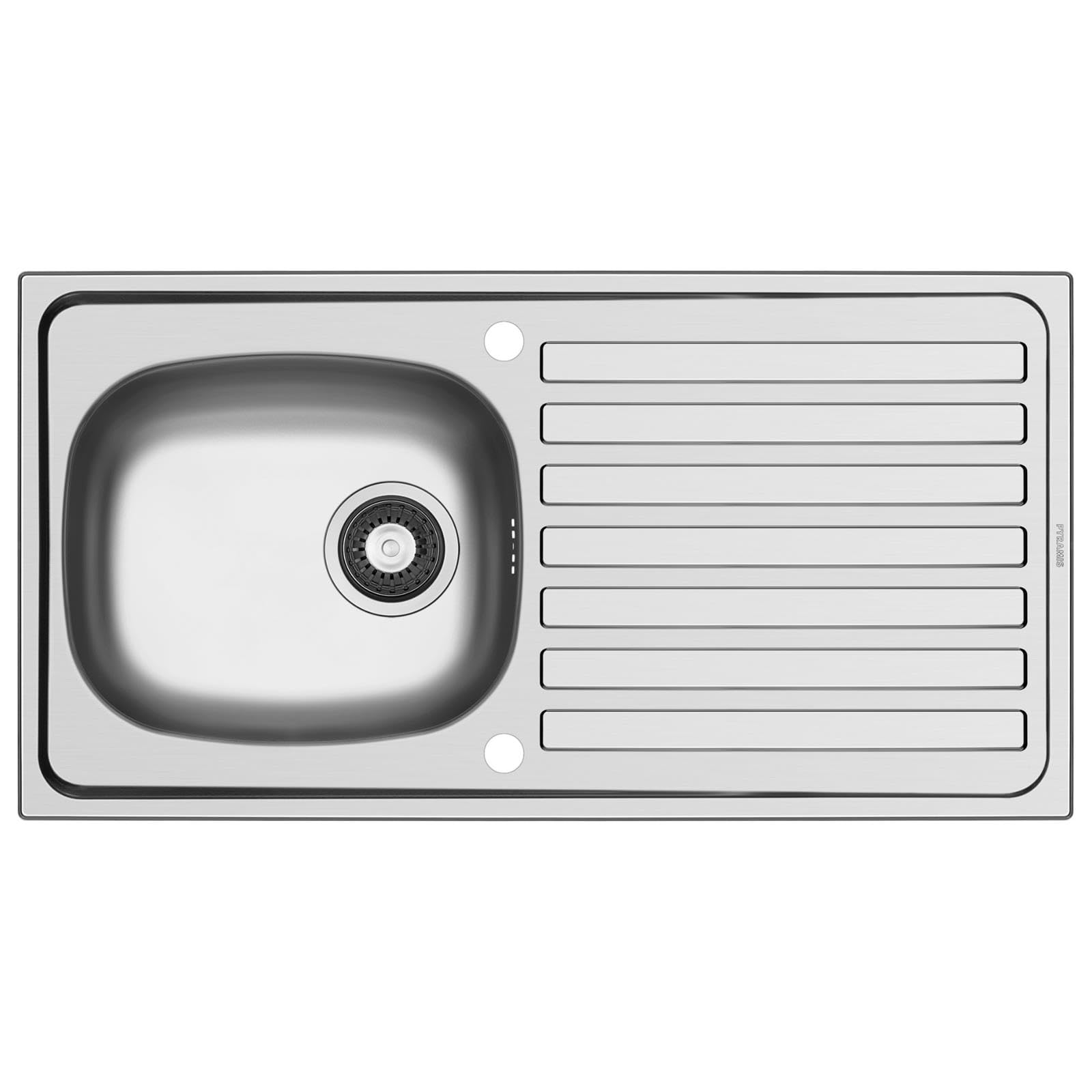 Liquida LQ810SS 1.0 Bowl Reversible Stainless Steel Kitchen Sink 940 x 490mm