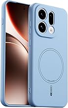 ILING Magnetica Cover per Oppo Find X9 5G, Protezione Completa Della Fotocamera, Sottile Antishock Silicone Liquida Custodia Case con Fodera in Microfibra, Azzurrocielo