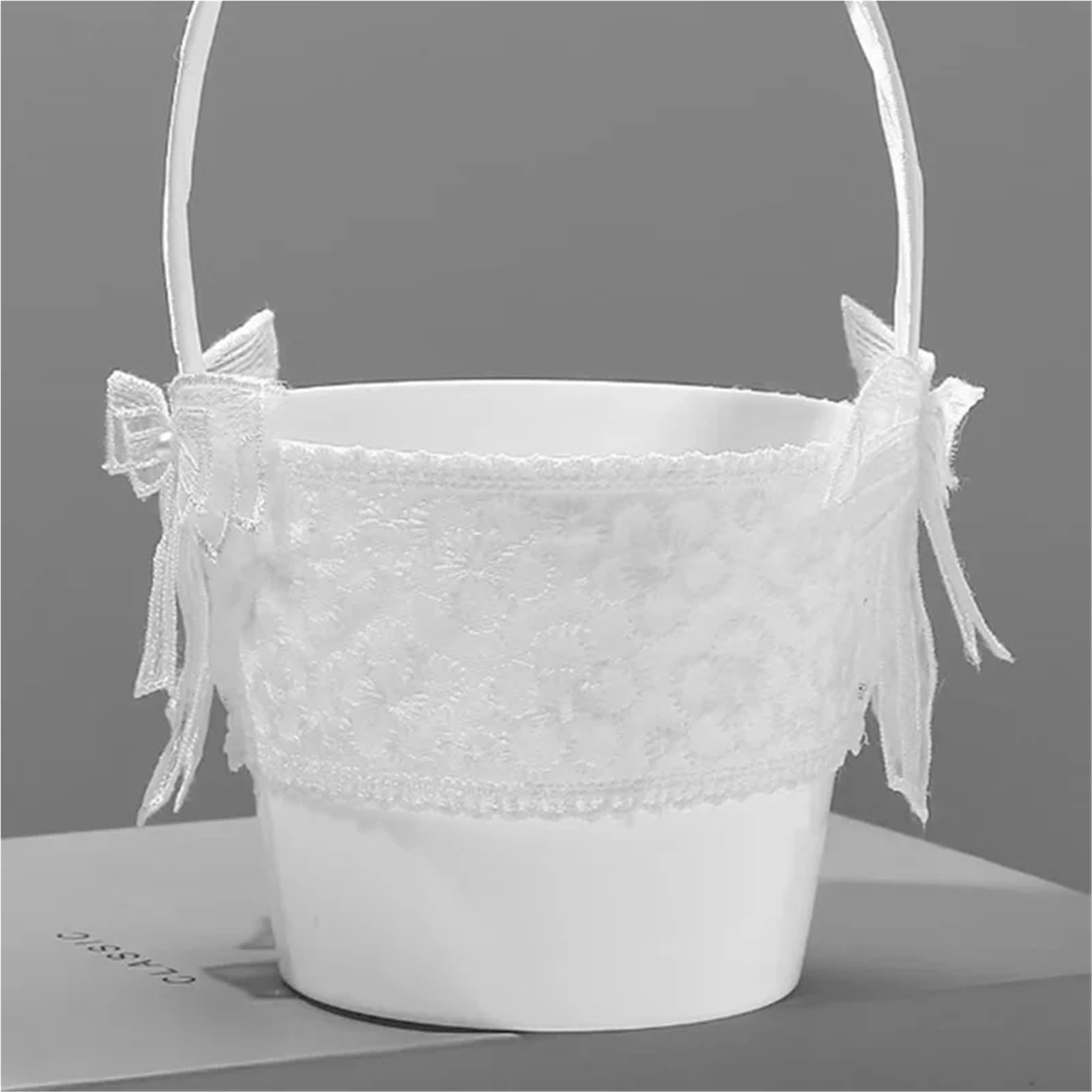 Hochzeit Blumenkorb Romantischer praktischer Hochzeits-Blumenkorb, Hochzeits-Braut-Hand-Blumenkorb, Hochzeitszubehör FüR Hochzeit