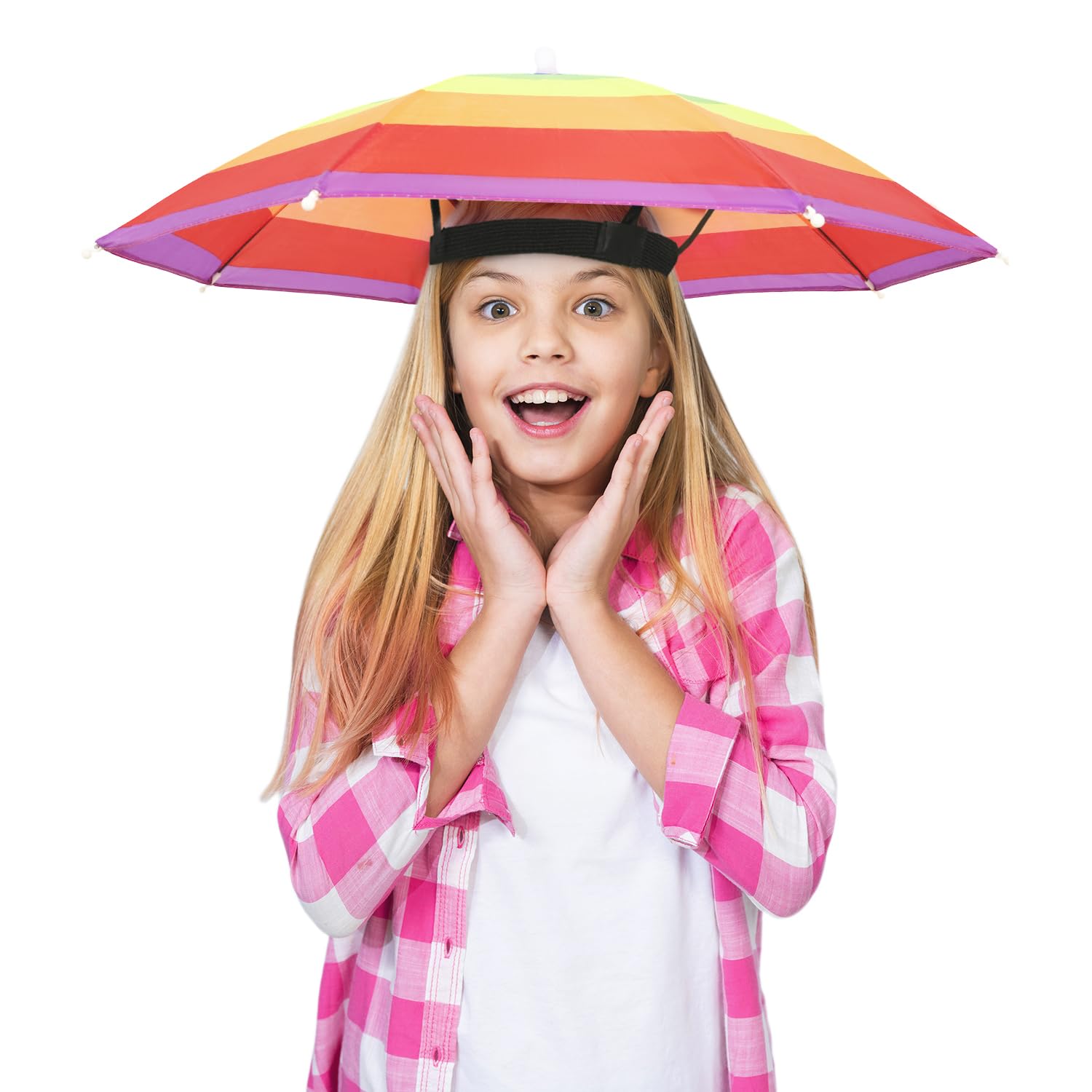 Sombrero, paquete de 2 sombreros de fiesta coloridos manos libres, ajustable para niños y adultos, para playa, pesca, jardinería