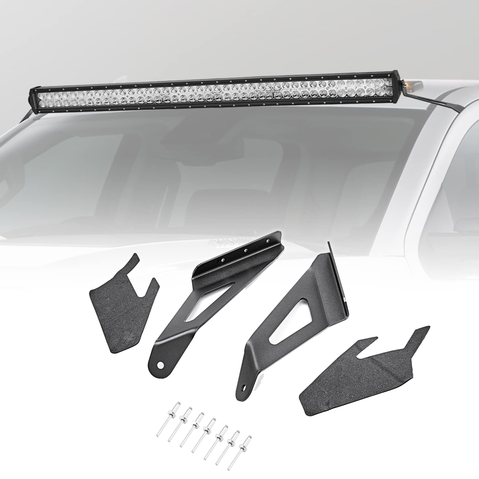 Support De Toit Pour Barre LED 50" Compatible Chevrolet Silverado - Kit De Montage Wsays
