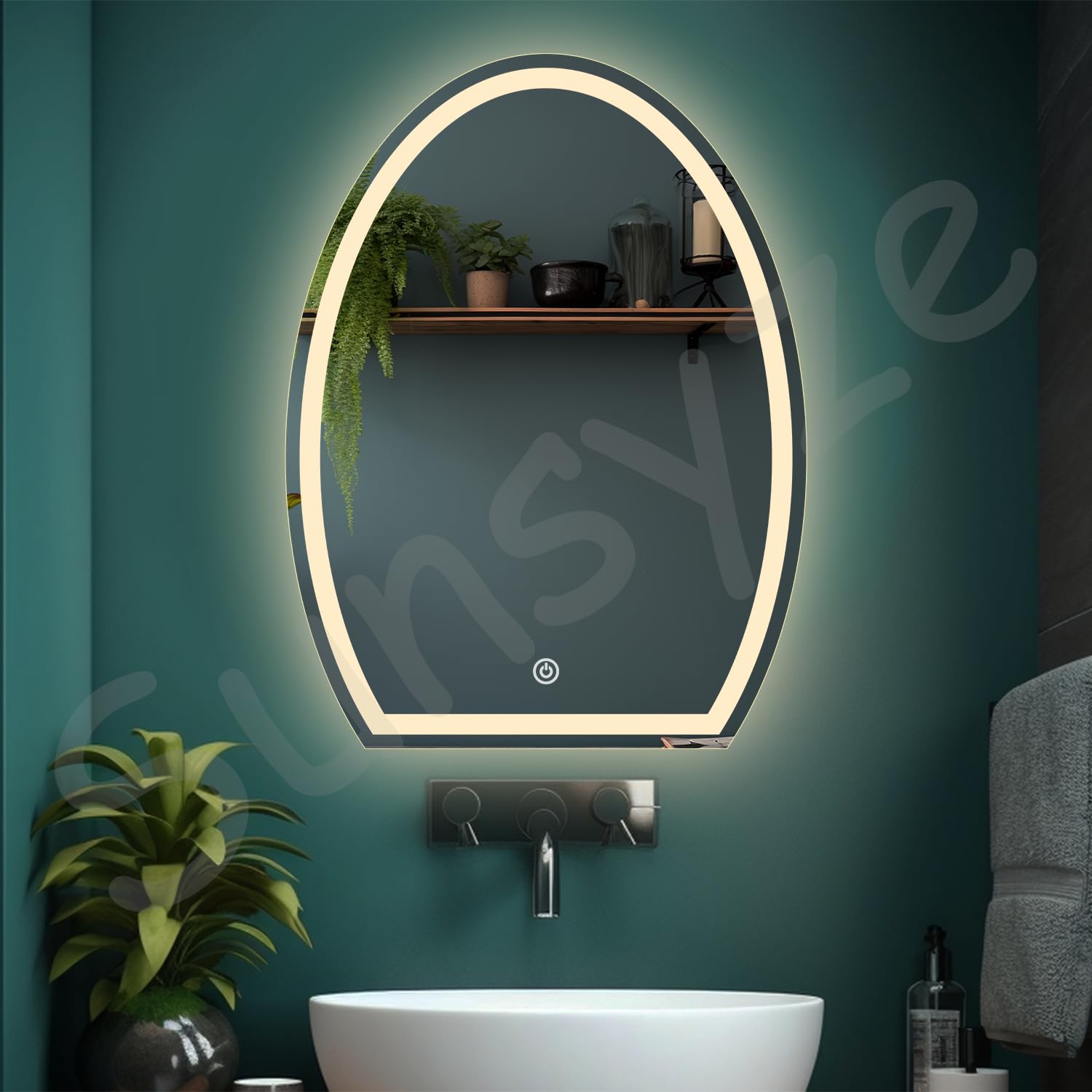 LED Bathroom Mirror, 24x30 Inch Modern Shape, Mirror with Lights 3 Color Modes, Memory Function, Wall Mount LED Mirror, 5mm Glass-image-26