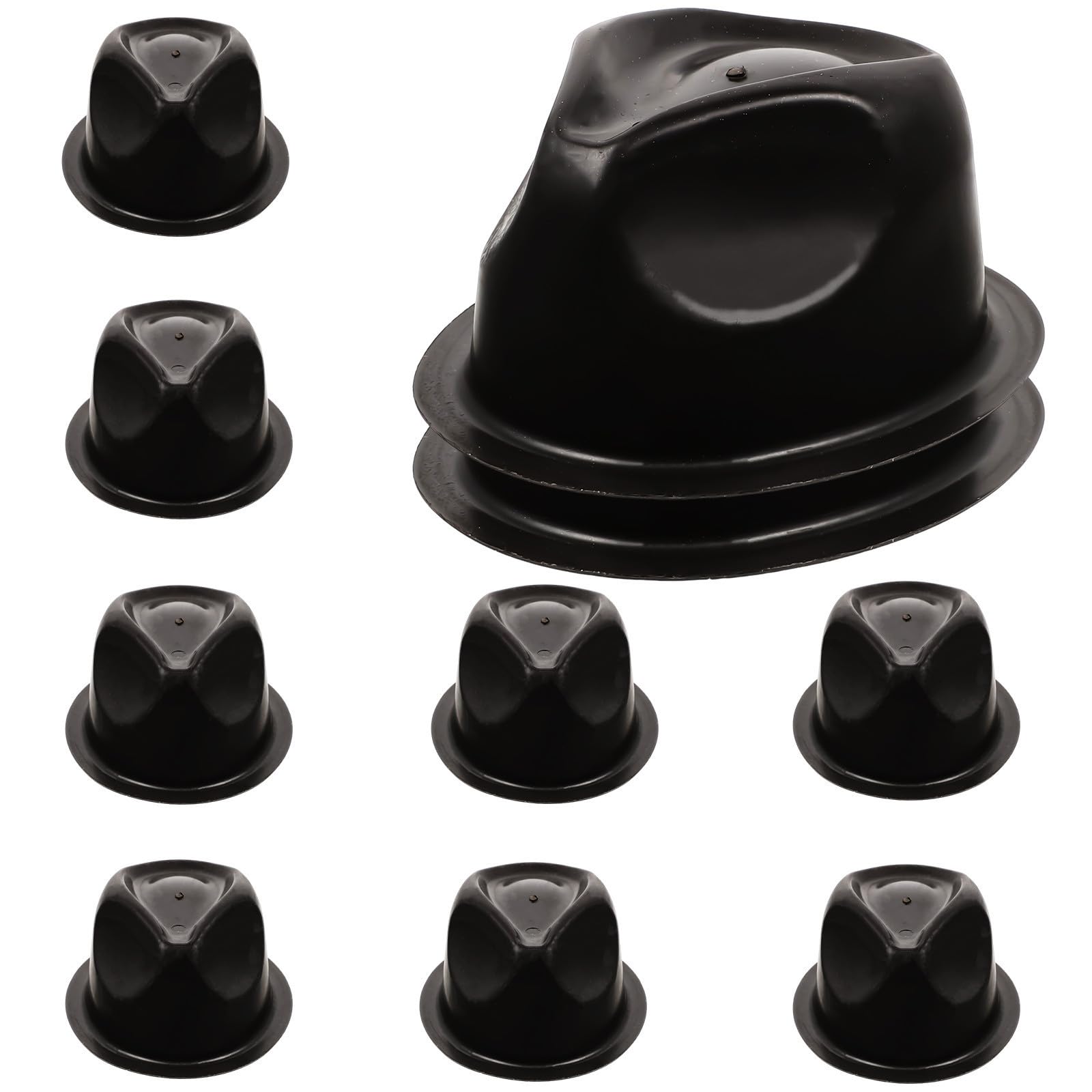 Rangement de chapeaux en PVC noir lot de 10 porte-chapeaux amovibles pour dressing et entrée