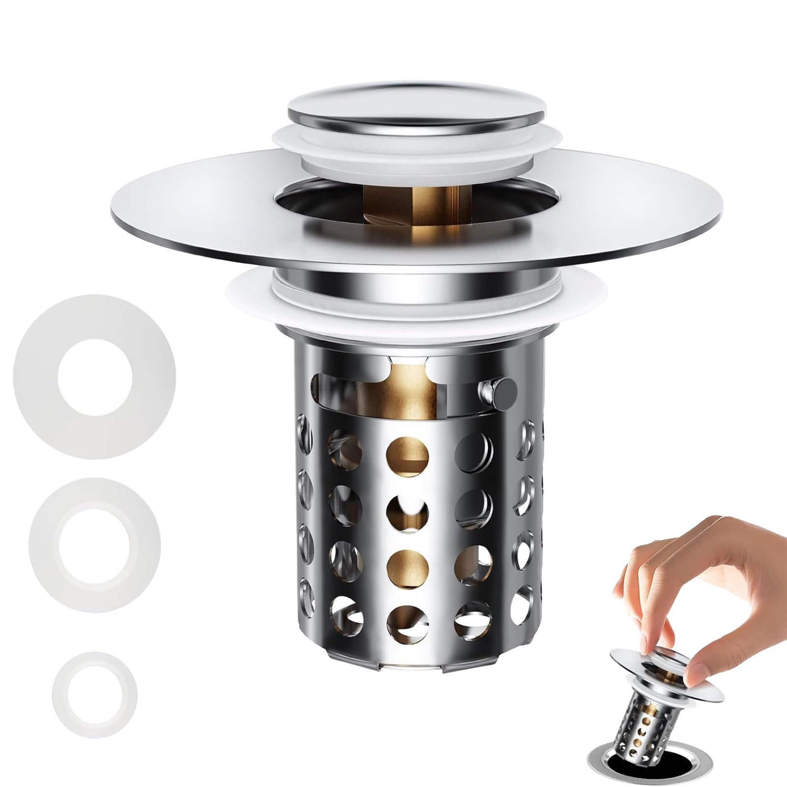 InYoHui Sink Plug, Sink Plug Replacement for 28-40 mm Drain Holes