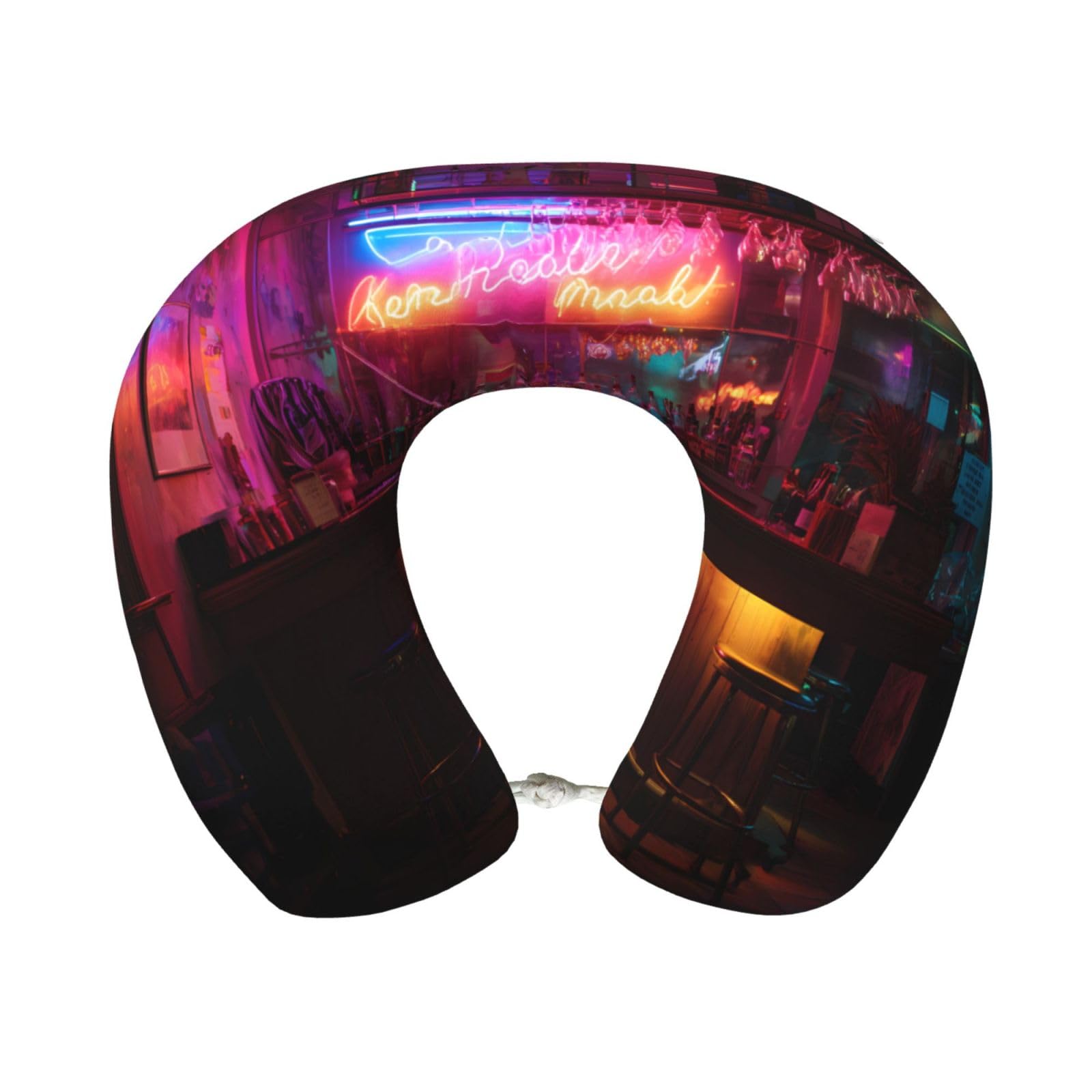BOAIHH Leisure Tavern Memory Foam Travel Pillow for Soft Comfort Fits Snugly for Naps Office, and Airplane Use