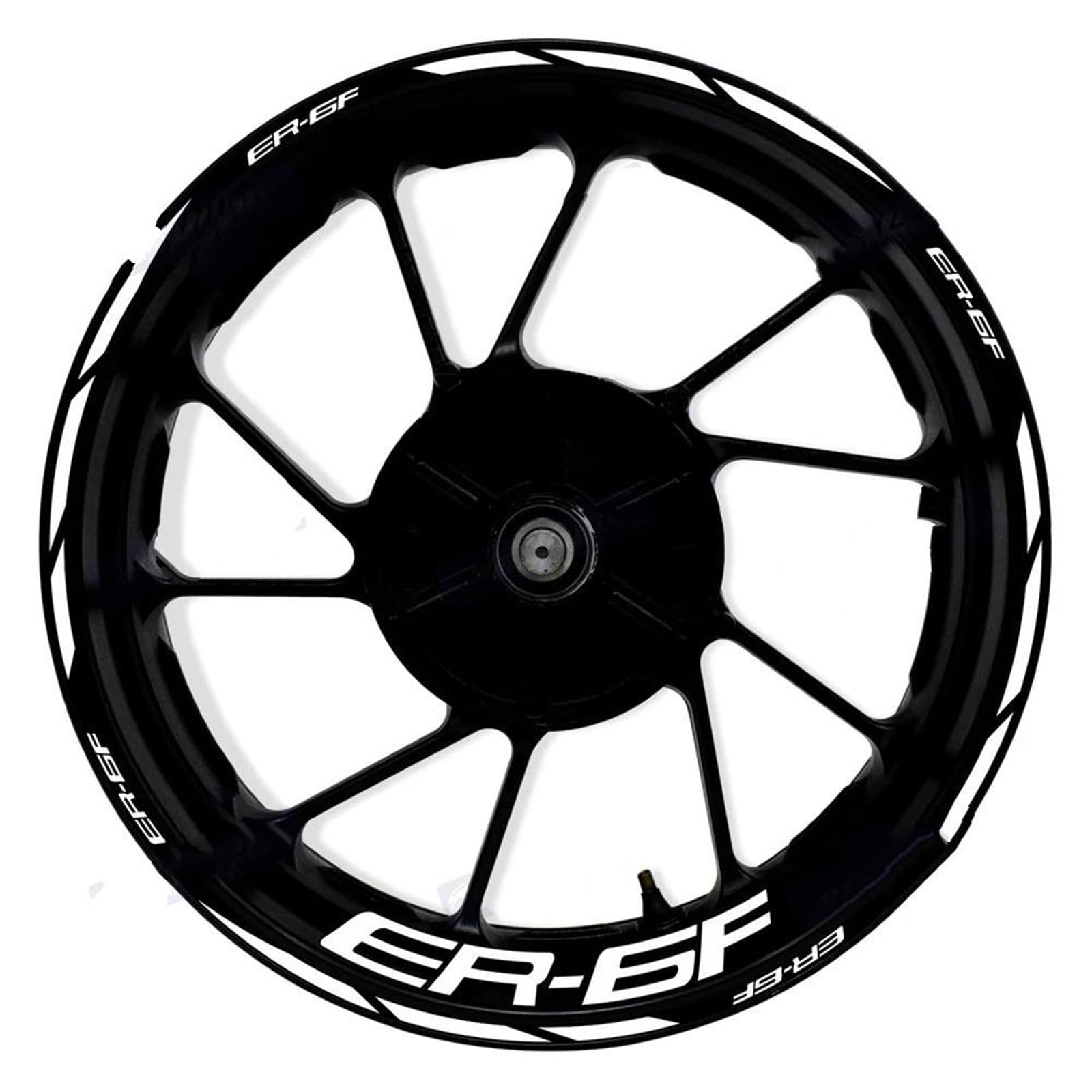 Motorcycle 17 Inch Front and Rear Wheel Hub Decal Modified for Kawasaki ER-6F ER6F ER 6F Rim Stickers Motorbike(Color13)