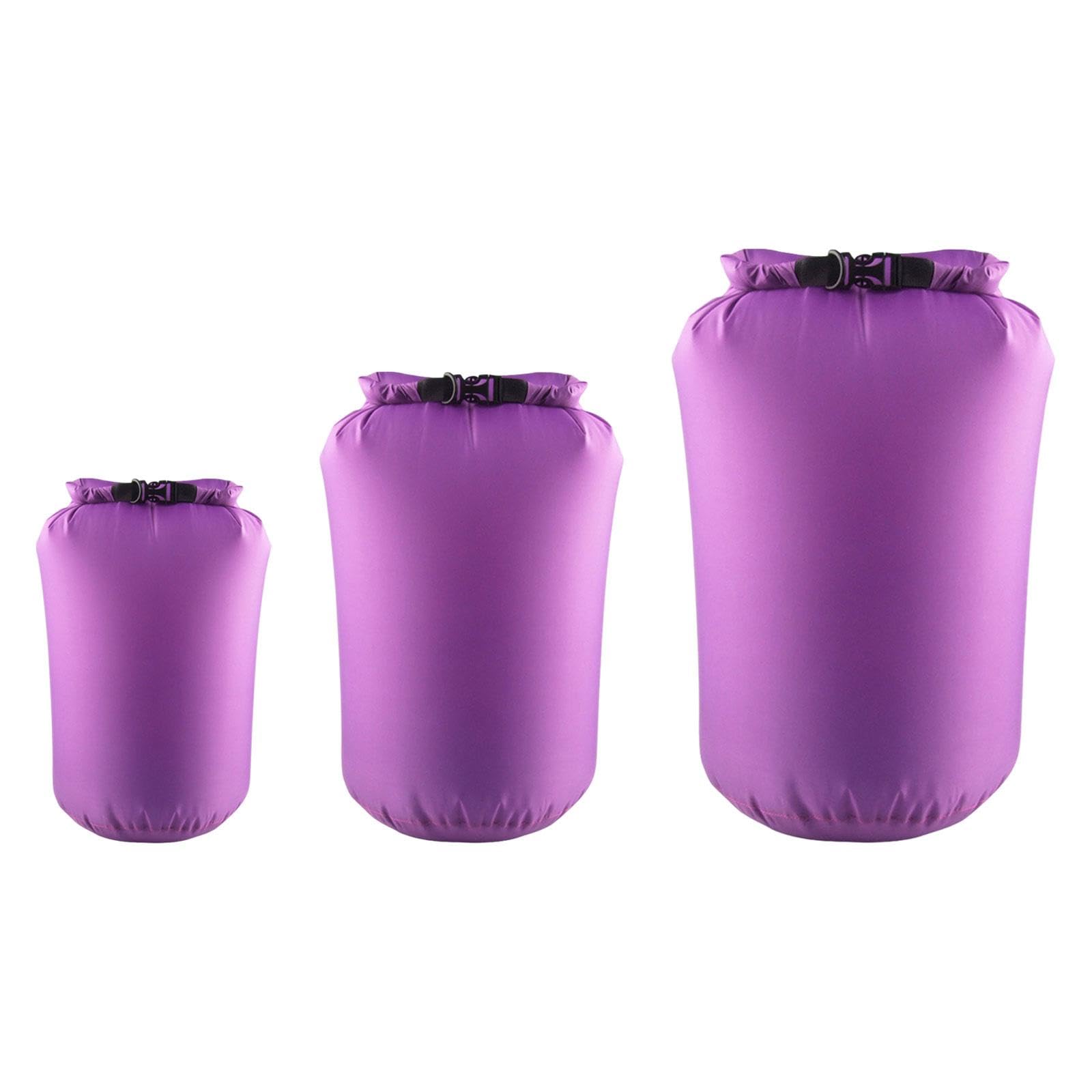 Milageto 3 Pièces Sacs Étanches Sac de Rangement Flottant Pochette Imperméable Fermeture Enroulable Polyestère pour Activités Nautiques Randonnée