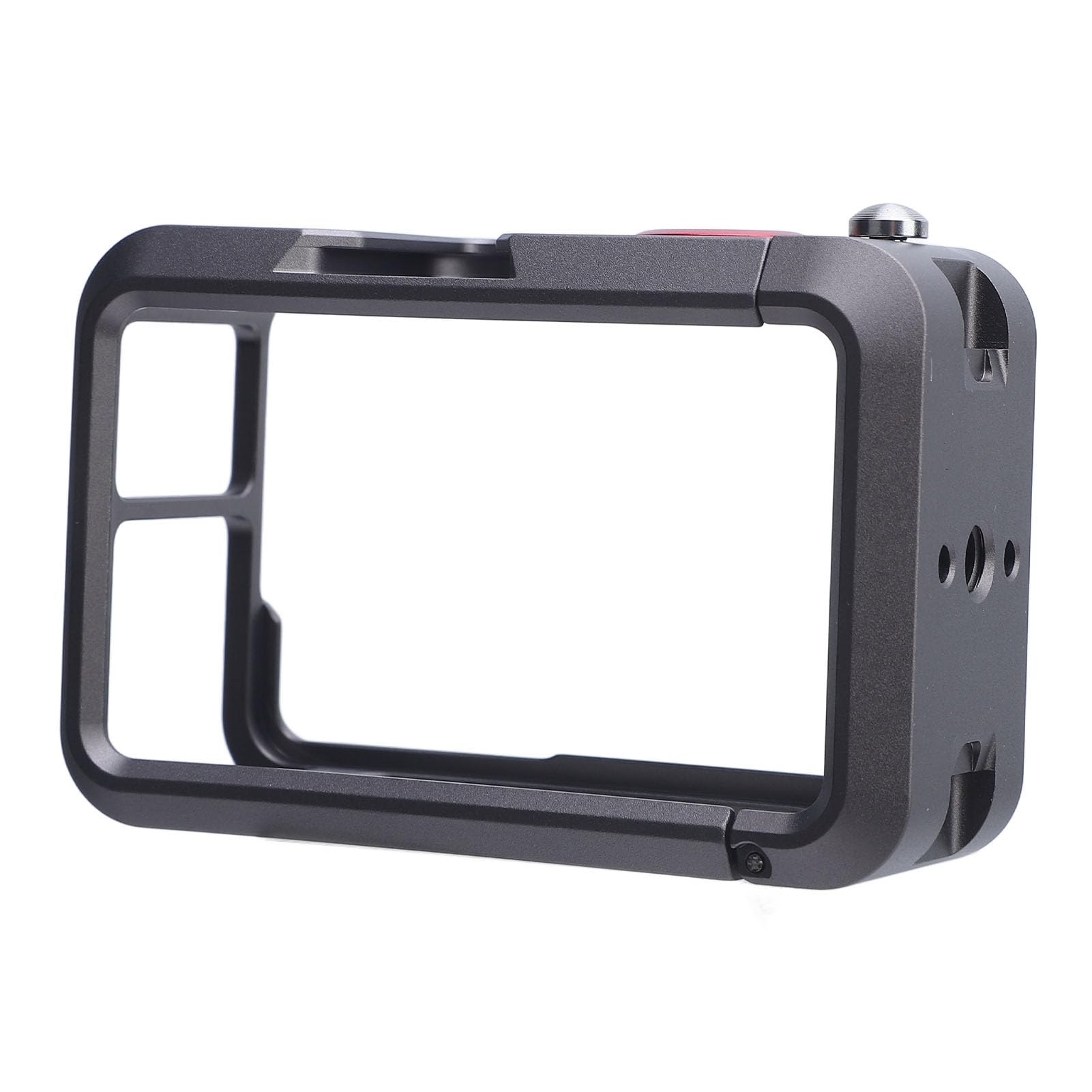 Akozon Gabbia Fotocamera per Action 5 Pro, Action 4 e 3 - Vlogging Protettivo in Lega di Alluminio con Supporto per Slitta Fredda e Foro Filettato da 1/4" per Accessori
