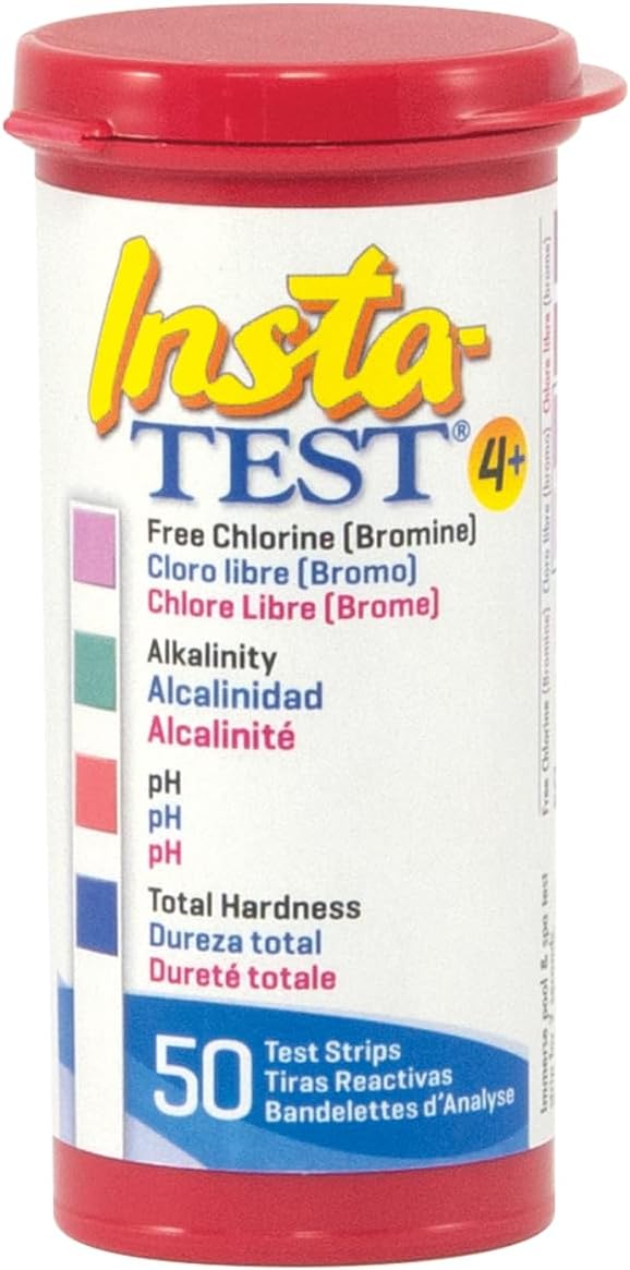 Insta-Test 4 Plus, Free Chlorine, Bromine, Alkalinity, pH, Total Hardness Testing
