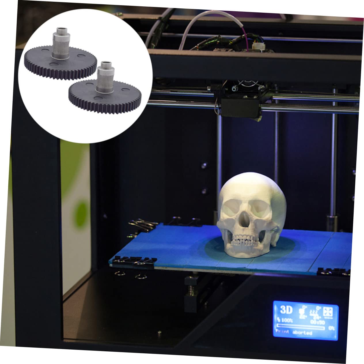 ULTECHNOVO 6 Stück 3D Drucker Zubehör Professionelle Zahnräder 3D Drucker Zubehör Drucker Extruder Rad Getriebe Extruder Getriebe 3D Drucker Extruder Getriebe Kochfeld 66 Zähne