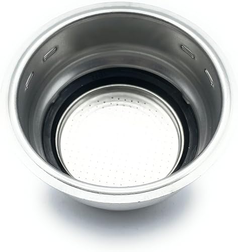 Miniatura 6 de MacMaxe Cesta de filtro de café para café Delonghi Espresso  Acero inoxidable presurizado  Reutilizable  Lavable  Compatible con Máquinas de