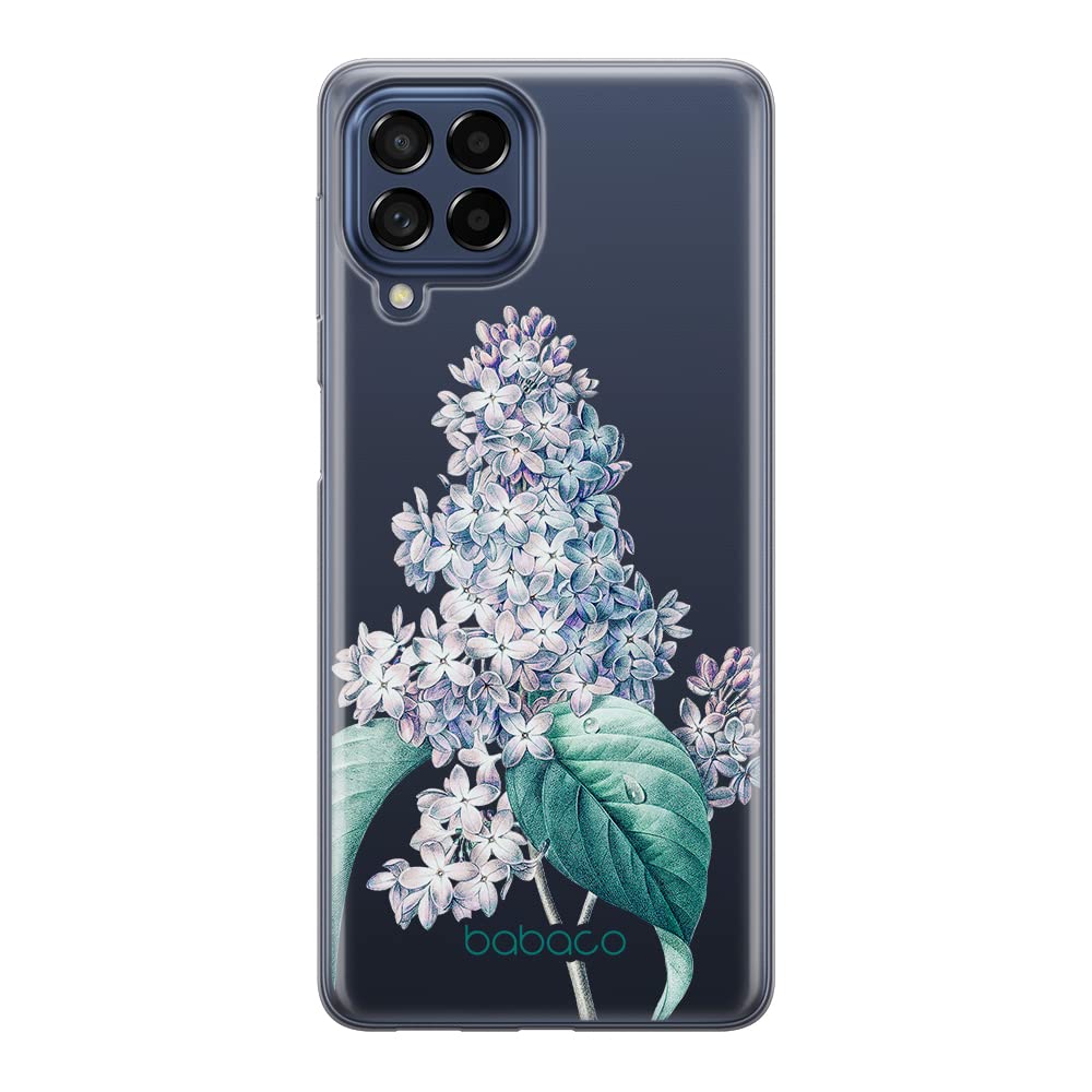 Babaco ERT GROUP mobile phone case for Samsung M53 5G original and officially Licensed pattern Flowers 024 optimally adapted to the shape of the mobile phone, partially transparent