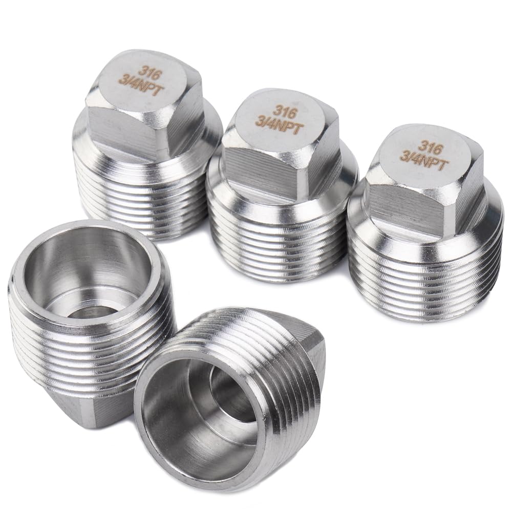 Bouchon 3/4" NPT mâle anti-corrosion pour stopper les fuites de carburant sur tuyau inox