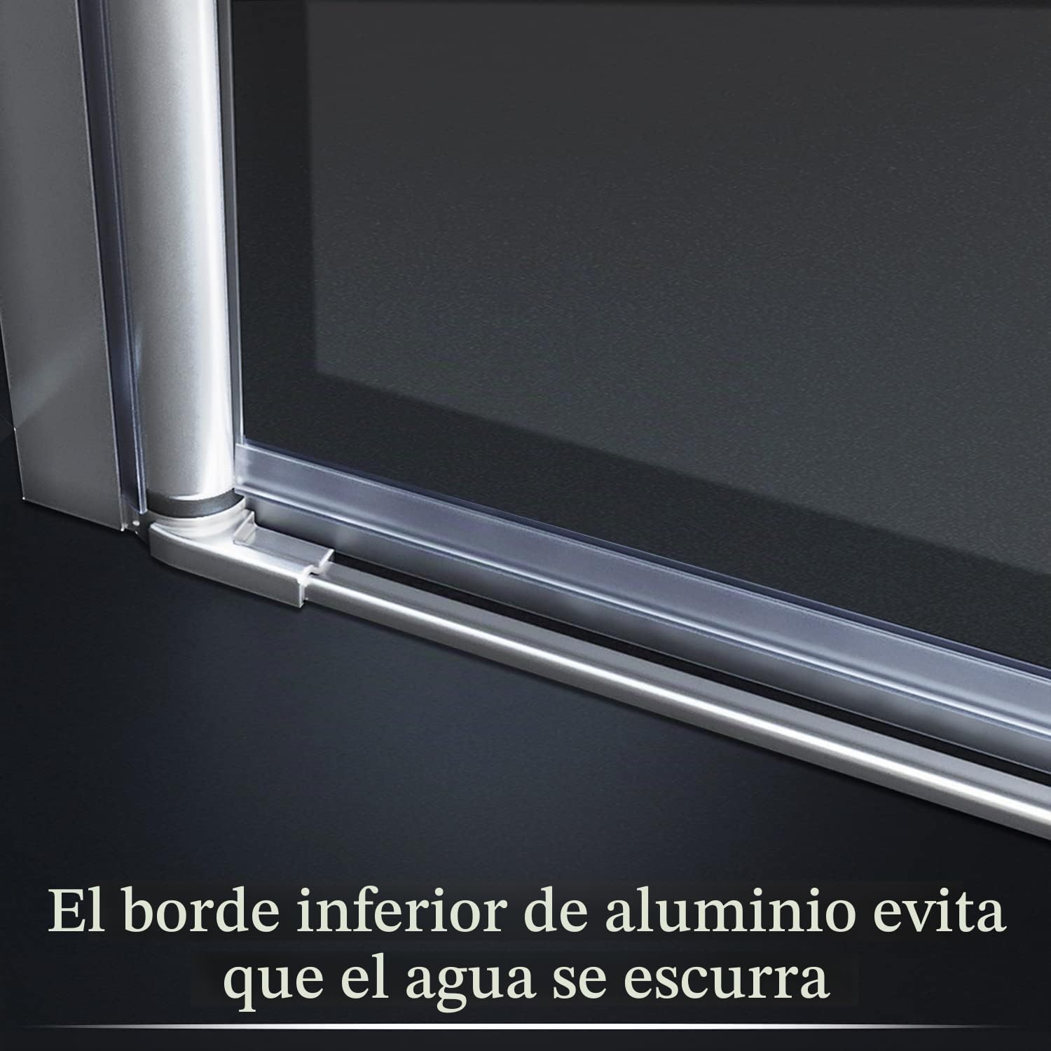 SONNI Mamparas de Ducha Fija Plegable Rectangular 90X80 CM con Apertura Central, 6 mm Vidrio Templado, Cabina de Ducha con Perfil Aluminio