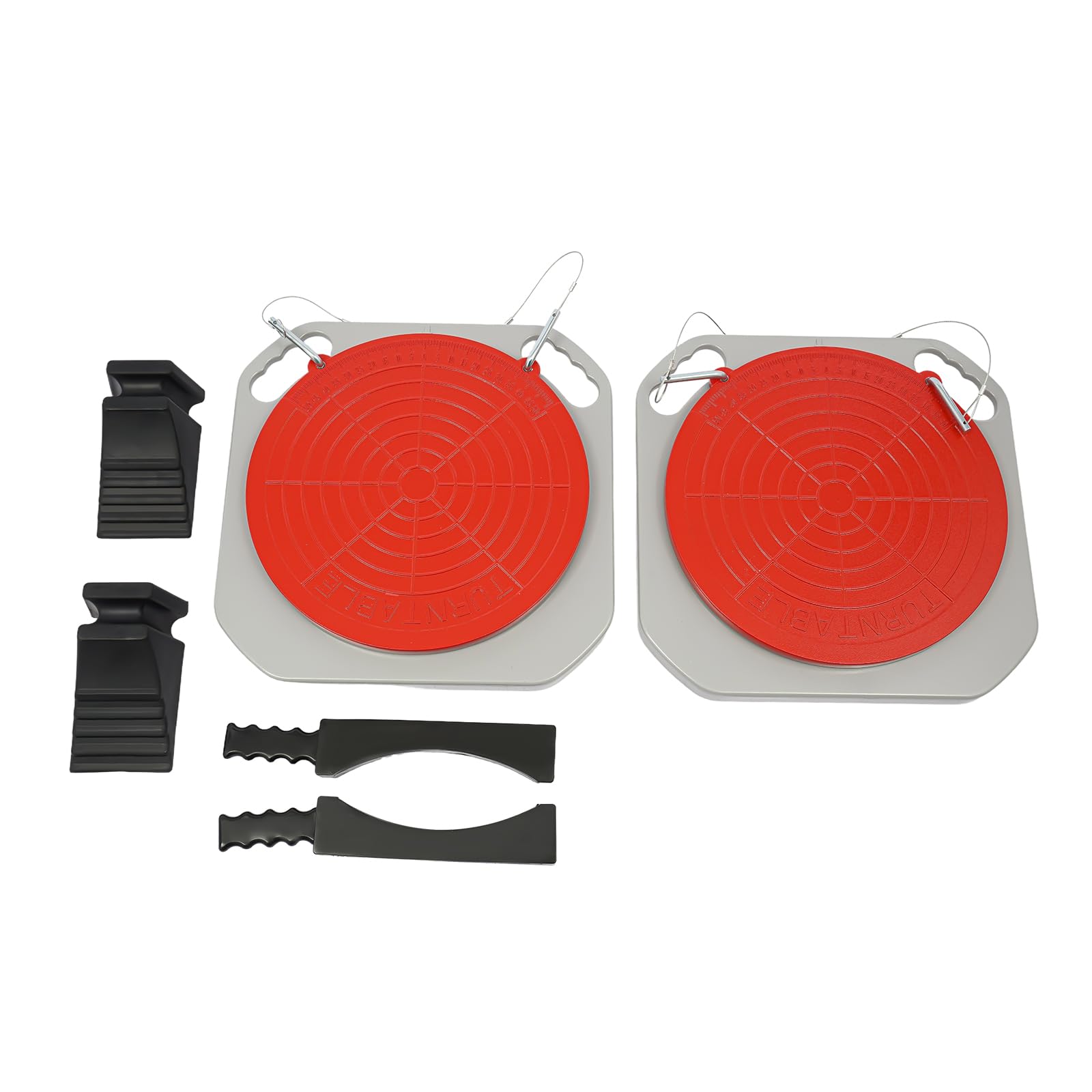 Lot de 2 plaques de réglage de la charge de l'essieu à 360° avec blocs de transition, coussinets de pression, plateau tournant spécial pour berlines, SUV, camions, fourgonnettes, véhicules utilitaires