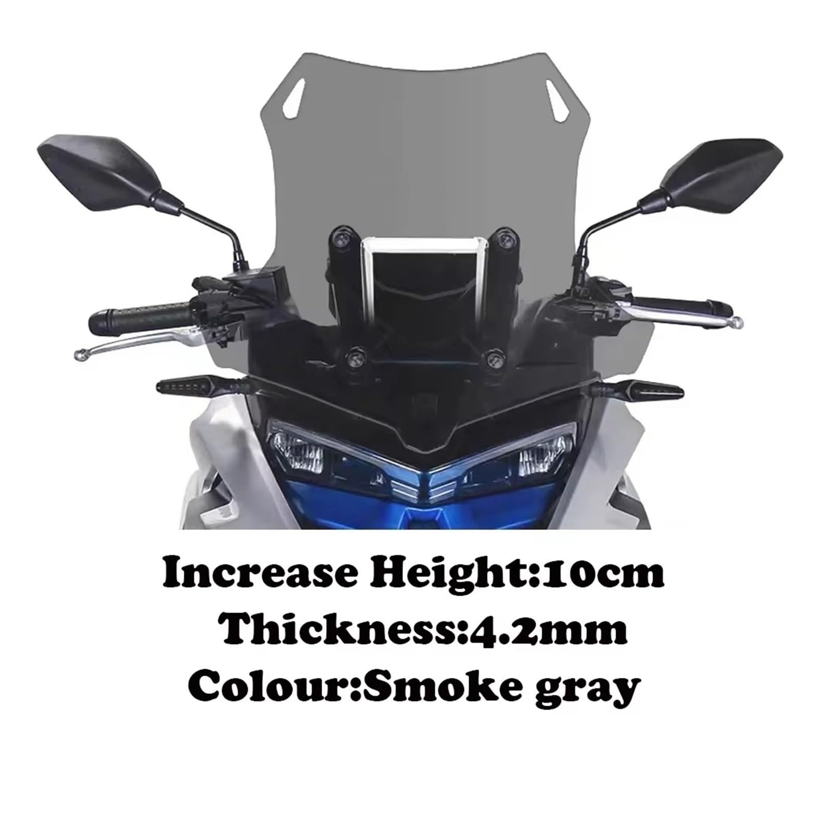 Cupolino Per VOGE Per Valico DS 525X Parabrezza 525 Per DSX Kit Moto Sport Altezza E Larghezza Parabrezza, PMMA Antiurto, Trasparente, D