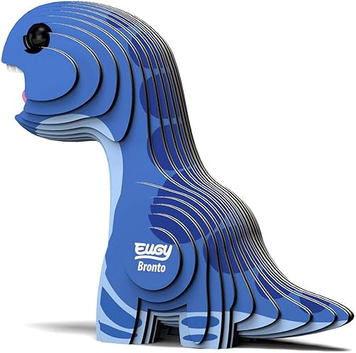 Miniatura 4 de Eugy Brontosaurus - Rompecabezas 3D de dinosaurio, 28 piezas ecológicas, juguetes educativos para niños, niñas y niños a partir de 6 años