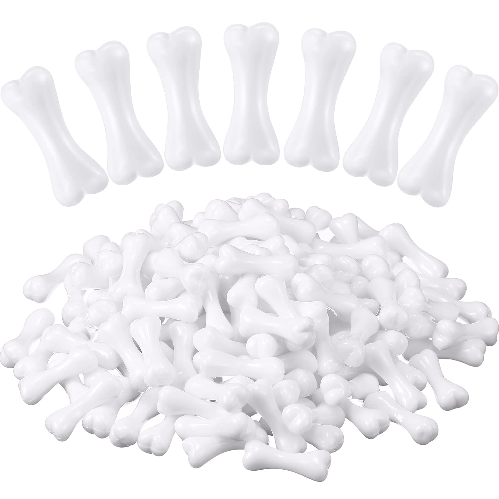300 Pcs Halloween Mini Skeleton Bones Plastic White Fake Small Human Caveman Bones Miniatures for Crafts Decor Halloween Skeleton Costume Women Men