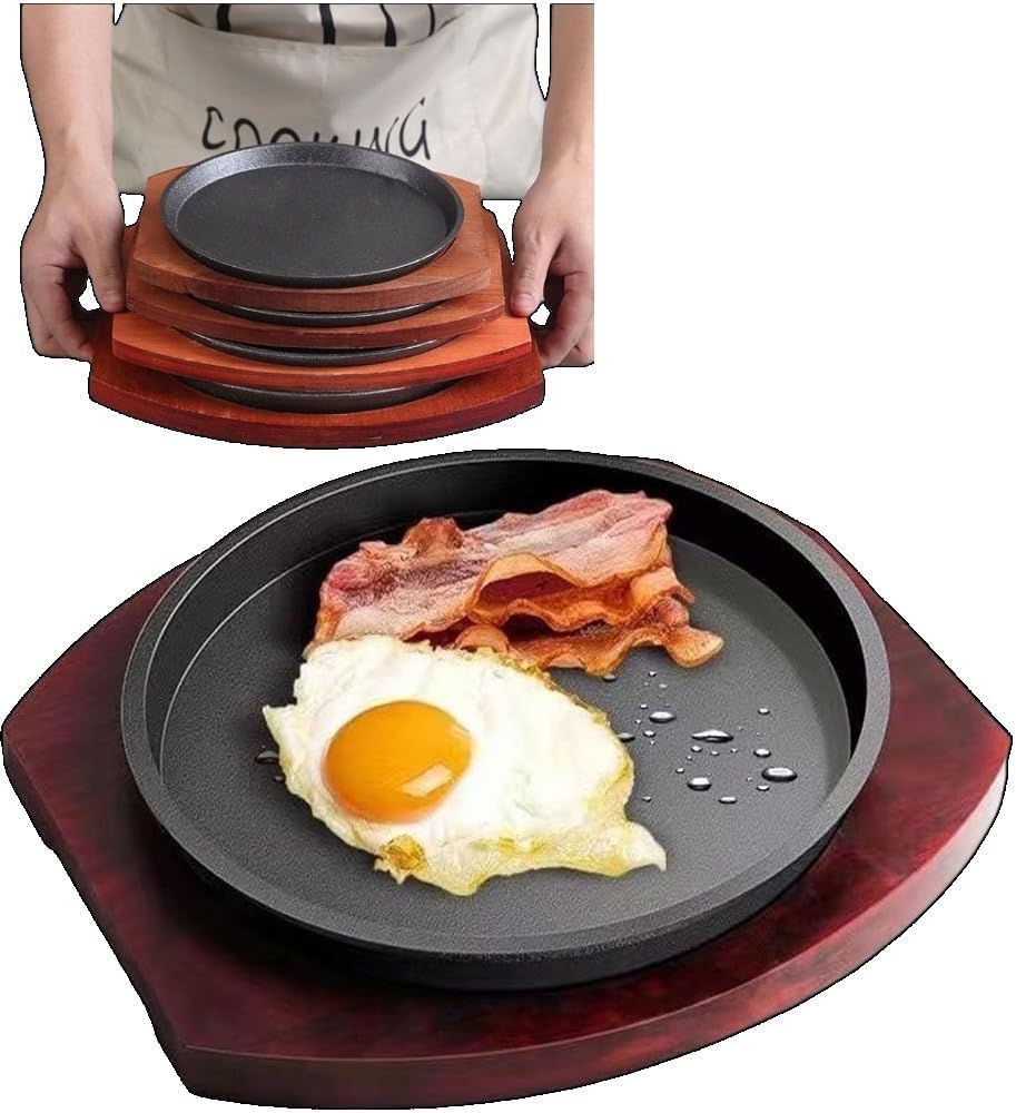 Amazon｜鉄板プレート 保温性が高くステンレス 丸 ステーキ皿