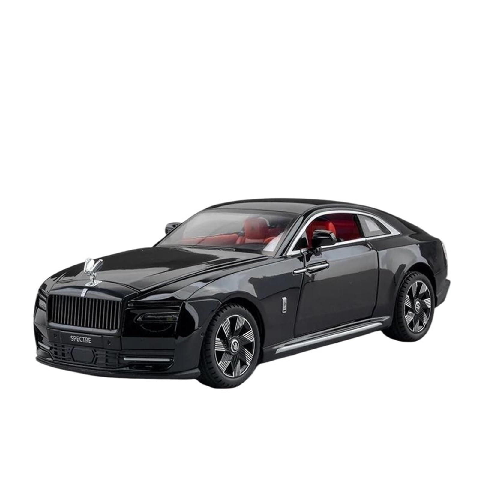 Veicoli a Motore in Scala Modello di Auto in Lega in Scala 1/24 for Rolls Royce Spectre, Modello in Metallo Decorazione for La Casa Ornamenti Modello di Auto Replica(Black)