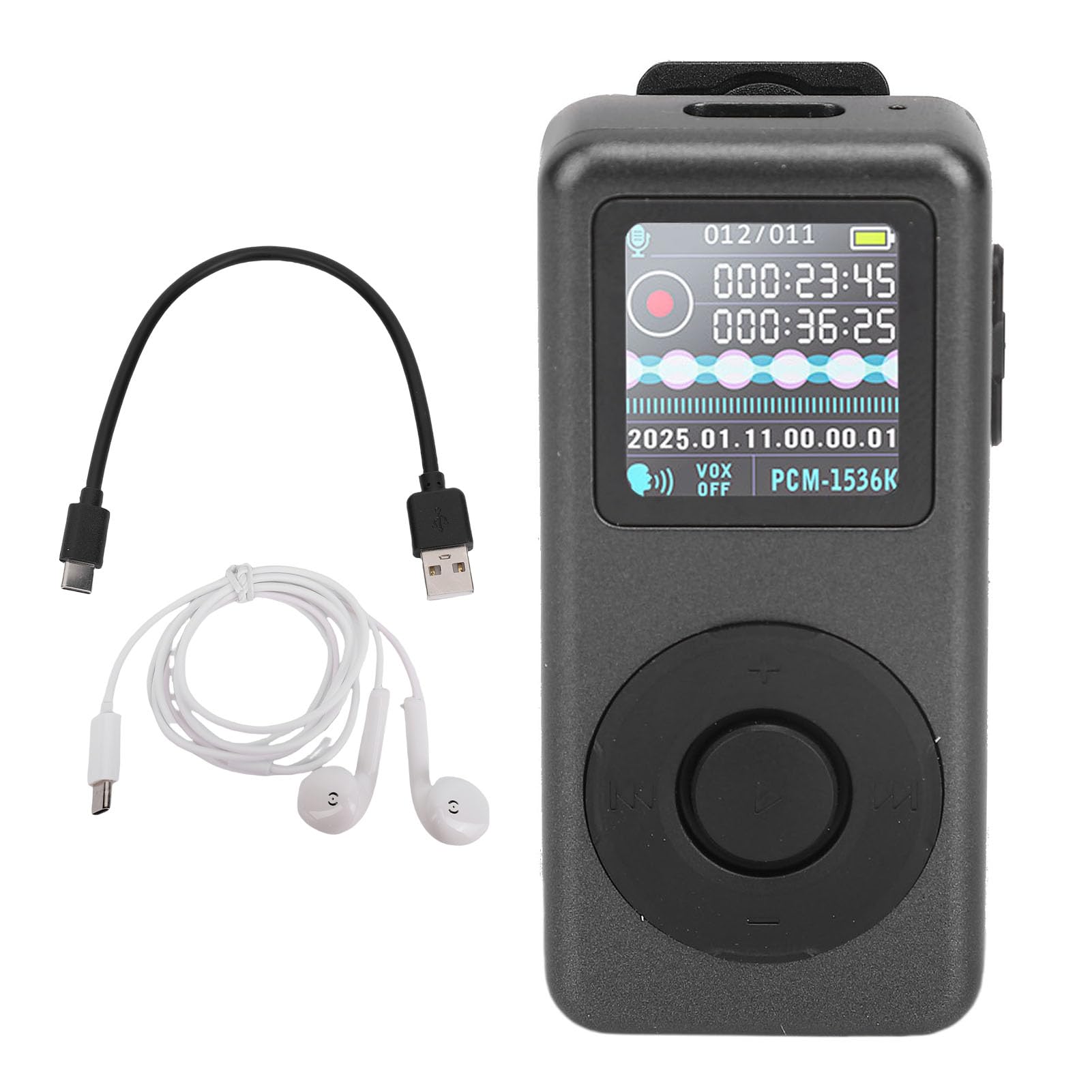 CHICIRIS MP3 Player Compact Noise Reduction Music Player AI Voice (64GB)