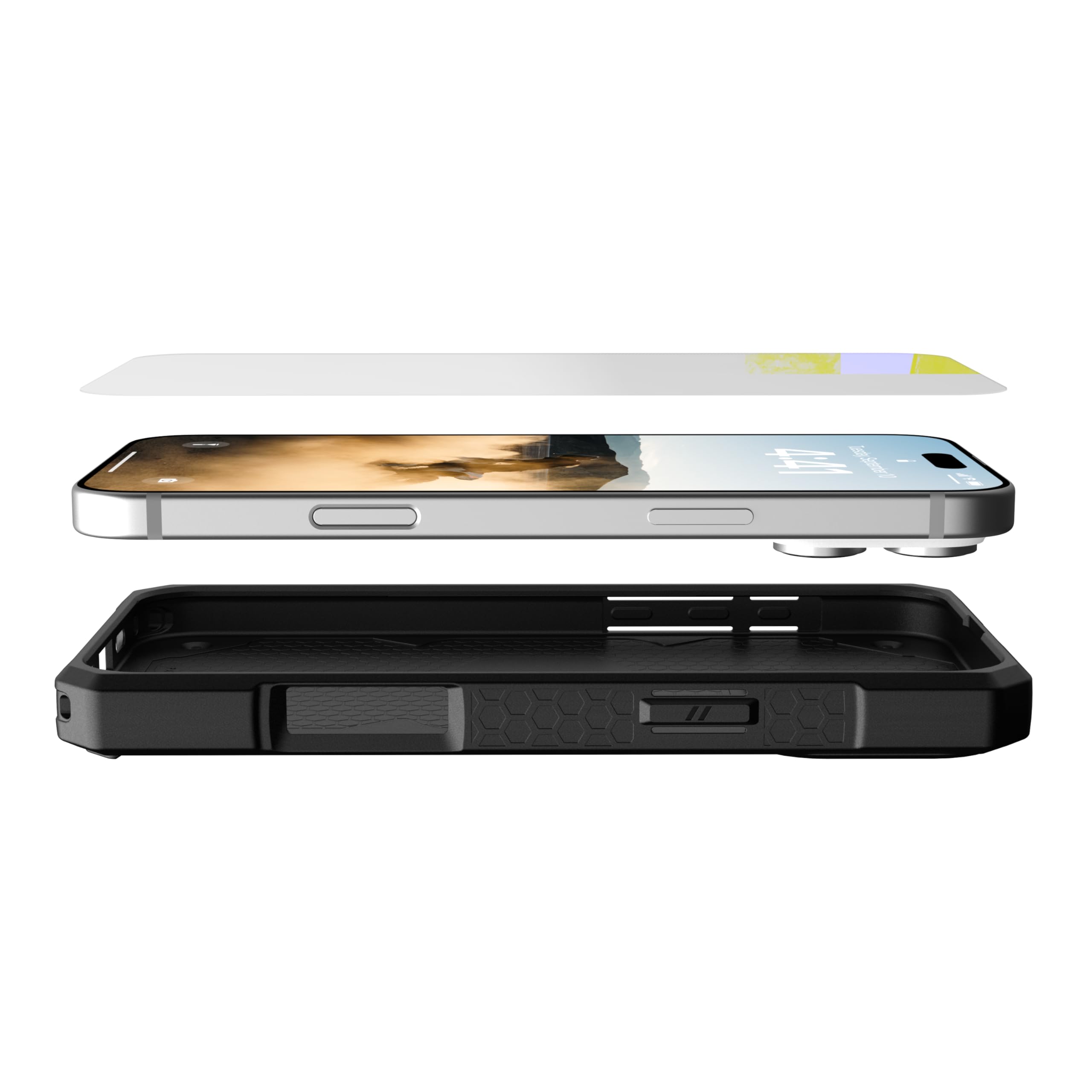 URBAN ARMOR GEAR UAG Designed for iPhone 16 Pro Max Screen Protector, Clear Glass Shield, Aluminum Glass, Anti-Reflective - Image 4