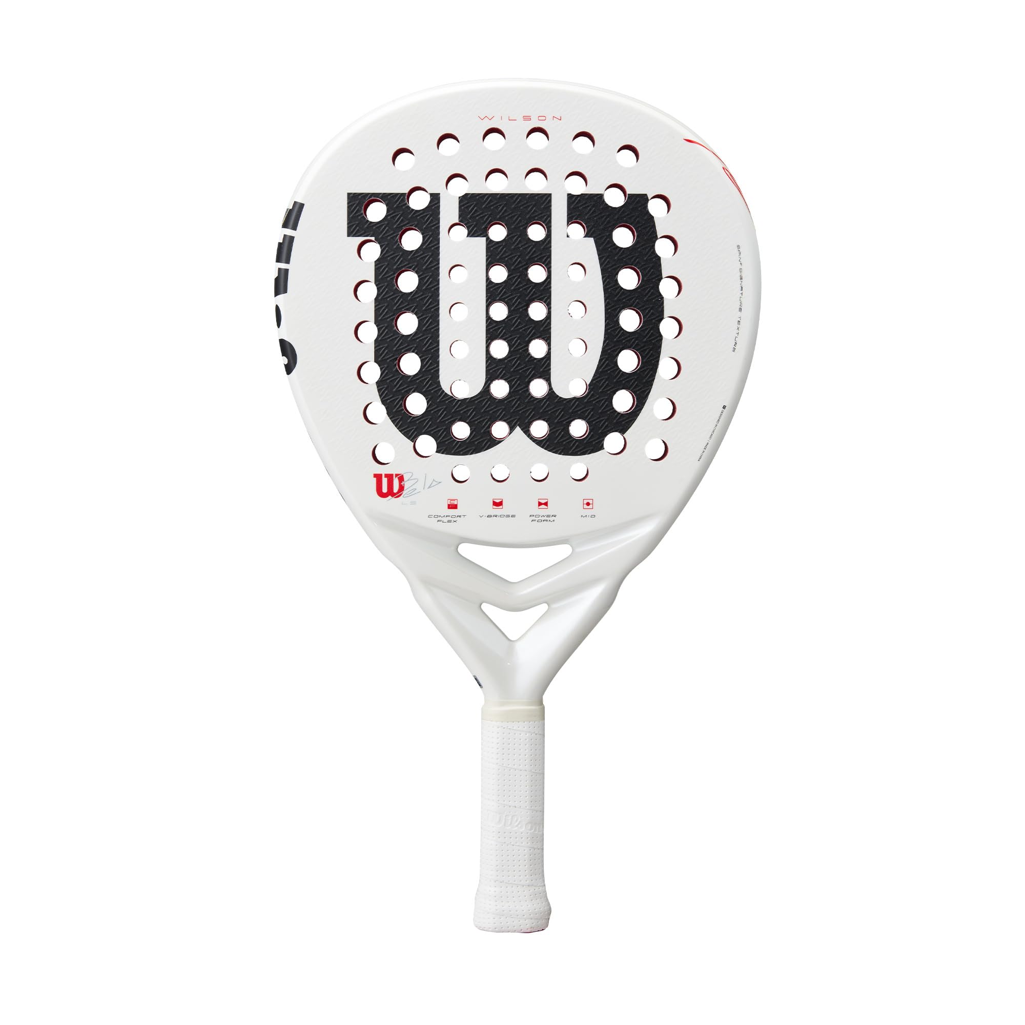 Wilson Racchetta da Padel Bela LS V3, Maneggevolezza Senza Sforzo, Impugnatura Confortevole, Potenza Migliorata, Controllo Preciso, Sweet Spot Allargato, Spin Dinamico, Taglia: 2