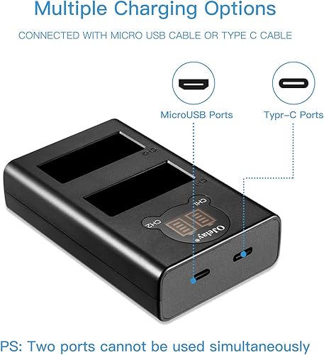 Miniatura 5 de OJelay EN-EL14 2 paquetes de baterías de repuesto 1100mAh con cargador de pantalla LED para Nikon D3100 D3200 D3300 D3400 D3500 D5100 D5200 D5300