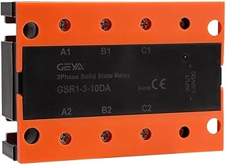 GSR1-3 Phase Solid State Relay DC-AC DC-DC AC-AC Three Phase SSR 10A 25A 40A 60A 80A 100A 120A (Color : AC to AC, Size : 25A)