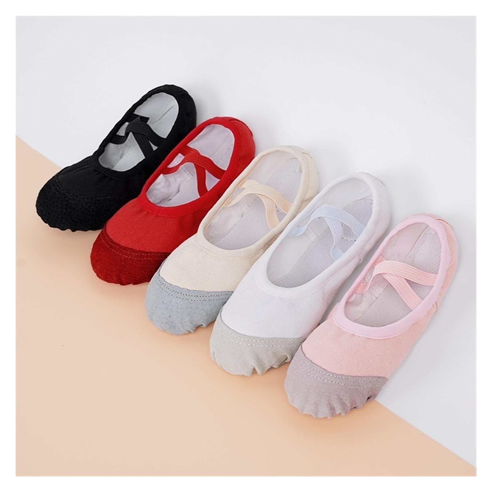 Scarpe Danza Classica Scarpe da Ballo for Ragazze e Donne, Scarpe in Tela, Basse, con Suola Morbida for Adulti, Ballerina per Danza