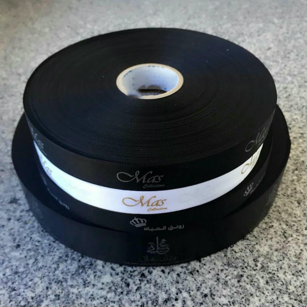 Cinta de seda con logotipo de 200 yardas, cinta individual para decoración de bodas, fiestas, flores navideñas, embalaje DIY (otros colores, contacto) - 39 mm