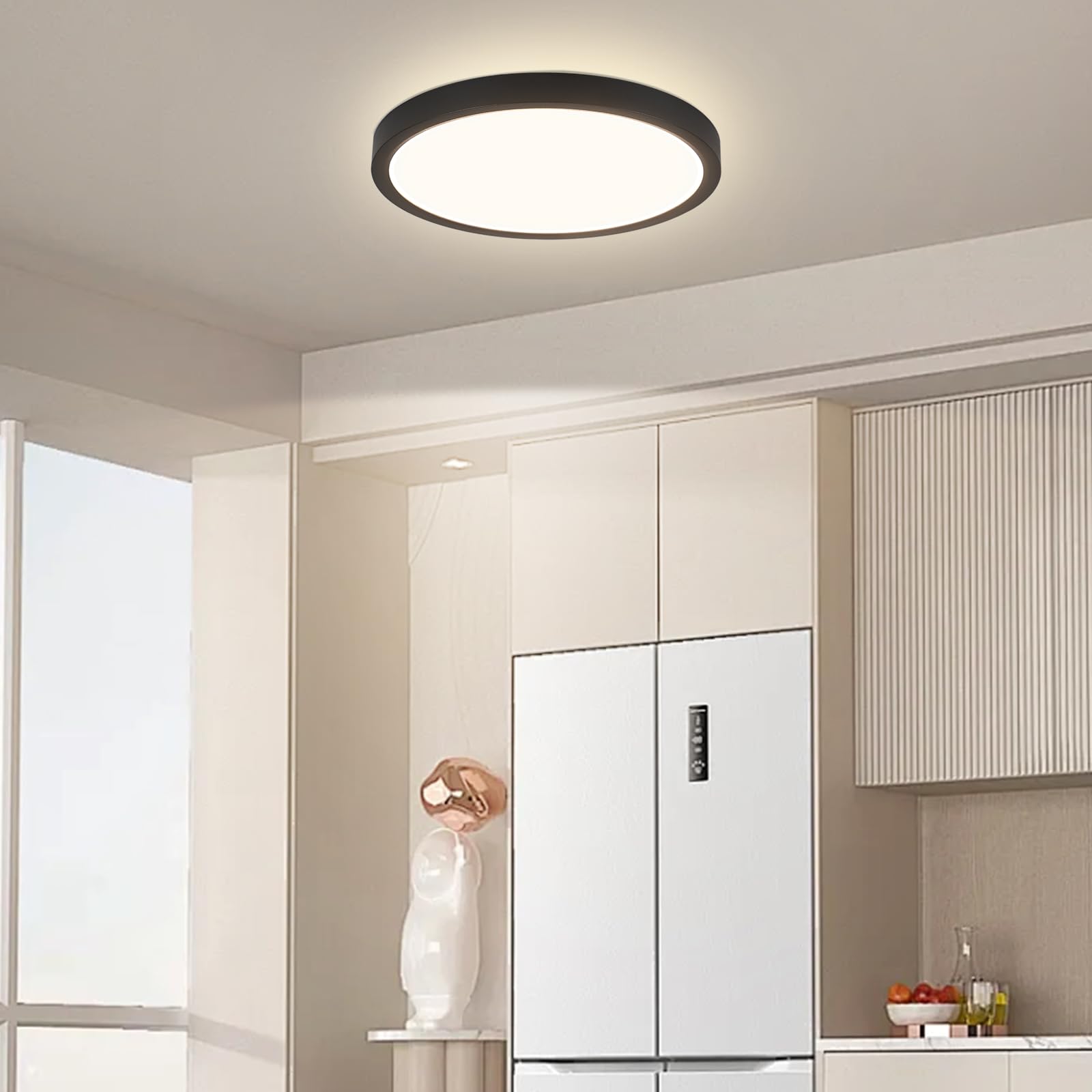 Plafonnier rond moderne, plafonnier encastré LED, température de couleur 3000K - 6000 K, adapté