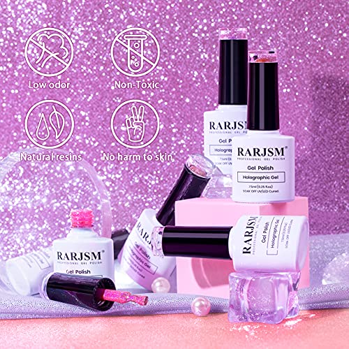 RARJSM Six-Piece Holographic Gel Nail Polish Set #TOP12