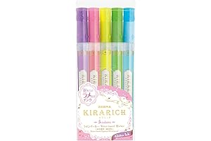 Zebra Glitter Highlighter Kirarich Metallic 5-Color Set