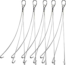 Kit 10 Suporte Cabo De Aço 60cm Para Pendurar Vaso e Planta 03 Ganchos Pequeno