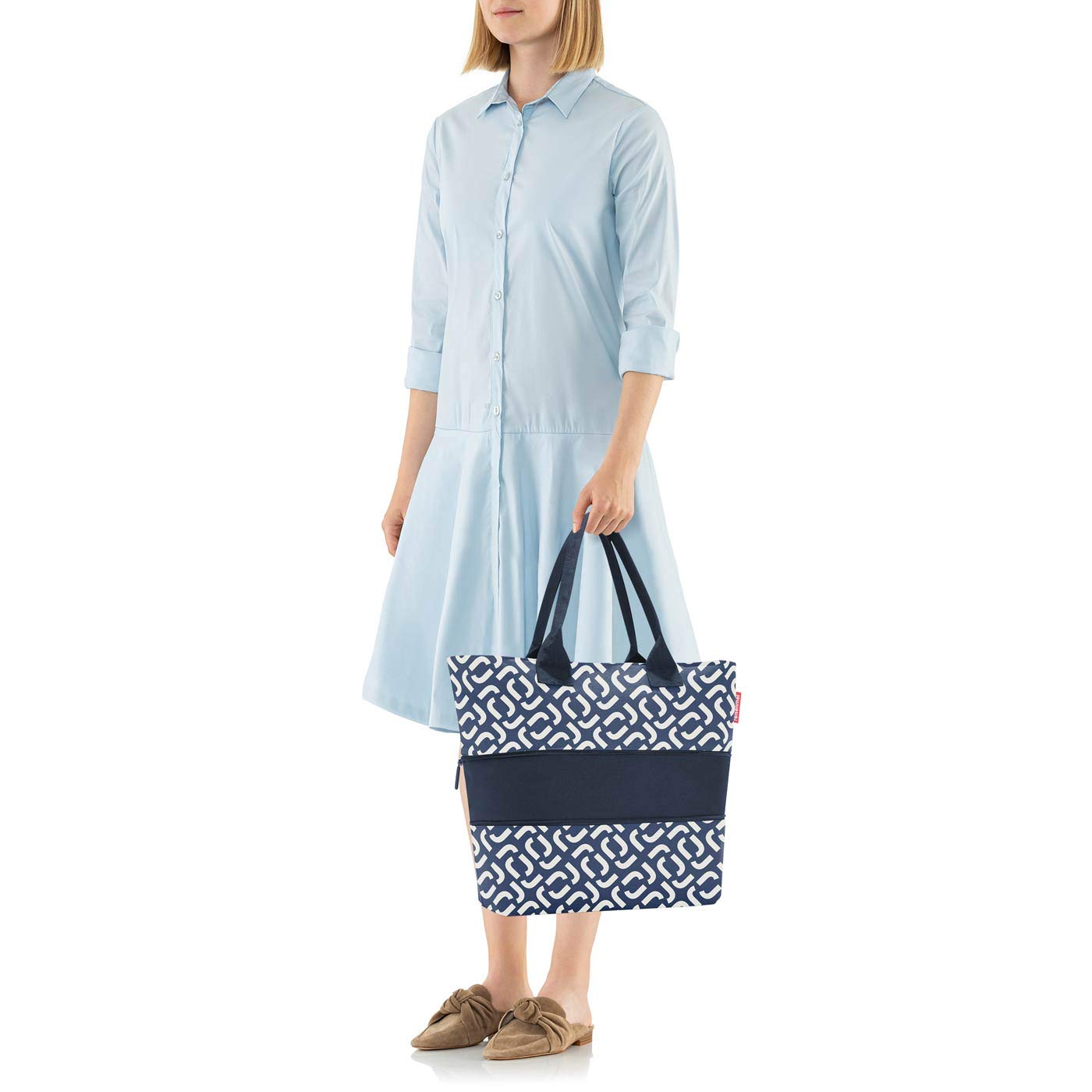 Reisenthel Torba na zakupy E1 Unisex - dla dorosłych (1 szt.), Granatowy, 50x26,50x16,50cm, torba