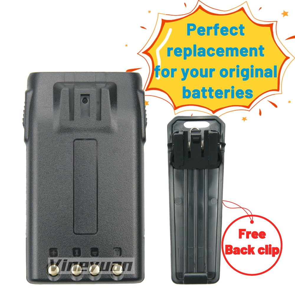 Batteria agli ioni di litio 7.4V 1700mAh 1A17KG-3 per WouXun KG-UVD1P KG-UV6D KG-659 KG-699 KG-689 Batteria rapida radio bidirezionale con clip da cintura